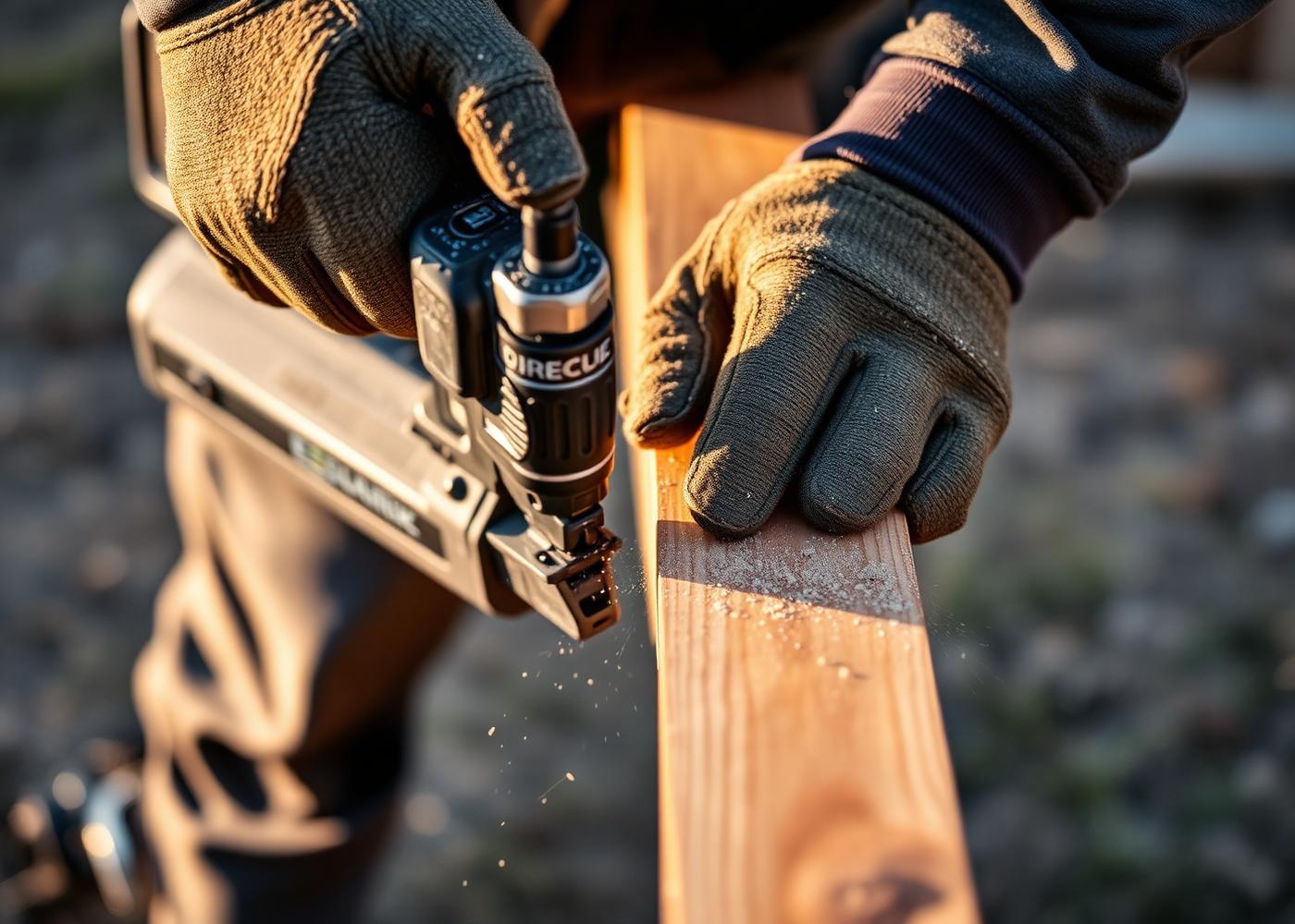 NWA Fence installer fastening a cedar rail on site